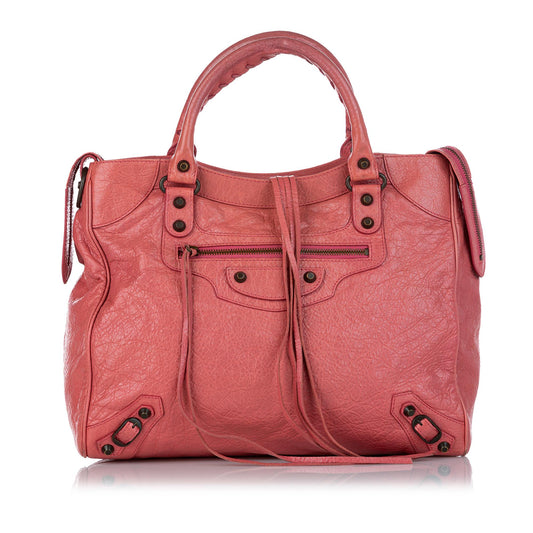 Luxury Balenciaga Trending 2025 Motocross Classic Velo Lambskin Leather Satchel (SHG-26682)