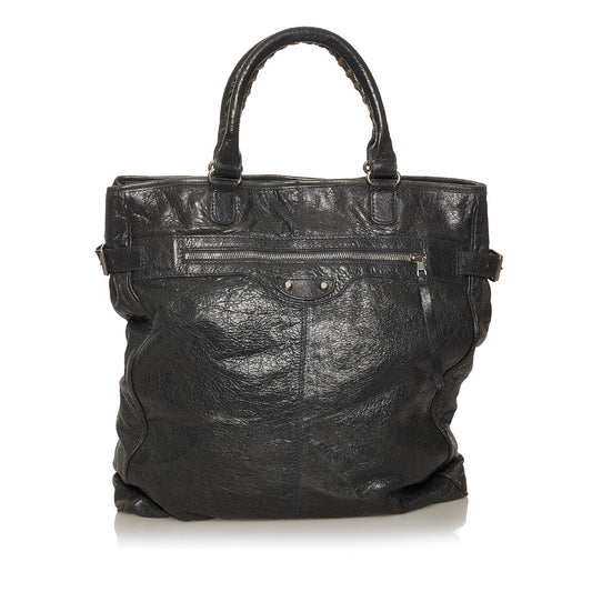 Luxury Balenciaga Trending 2025 Motocross Hexagon Lambskin Leather Tote Bag (SHG-28781)