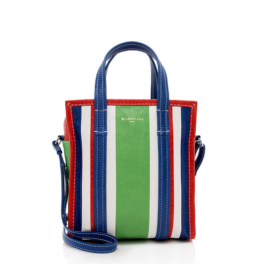 Luxury Balenciaga Trending 2025 Multicolor Agneau Bazar XS Shopper Tote (SHF-17807)
