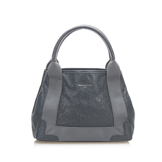 Luxury Balenciaga Trending 2025 Navy Cabas XS Leather Satchel (SHG-24885)