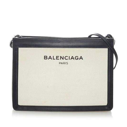 Luxury Balenciaga Trending 2025 Navy Pochette S Canvas Crossbody Bag (SHG-30485)