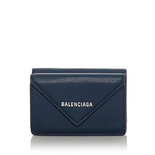 Luxury Balenciaga Trending 2025 Papier Leather Compact Wallet (SHG-28598)