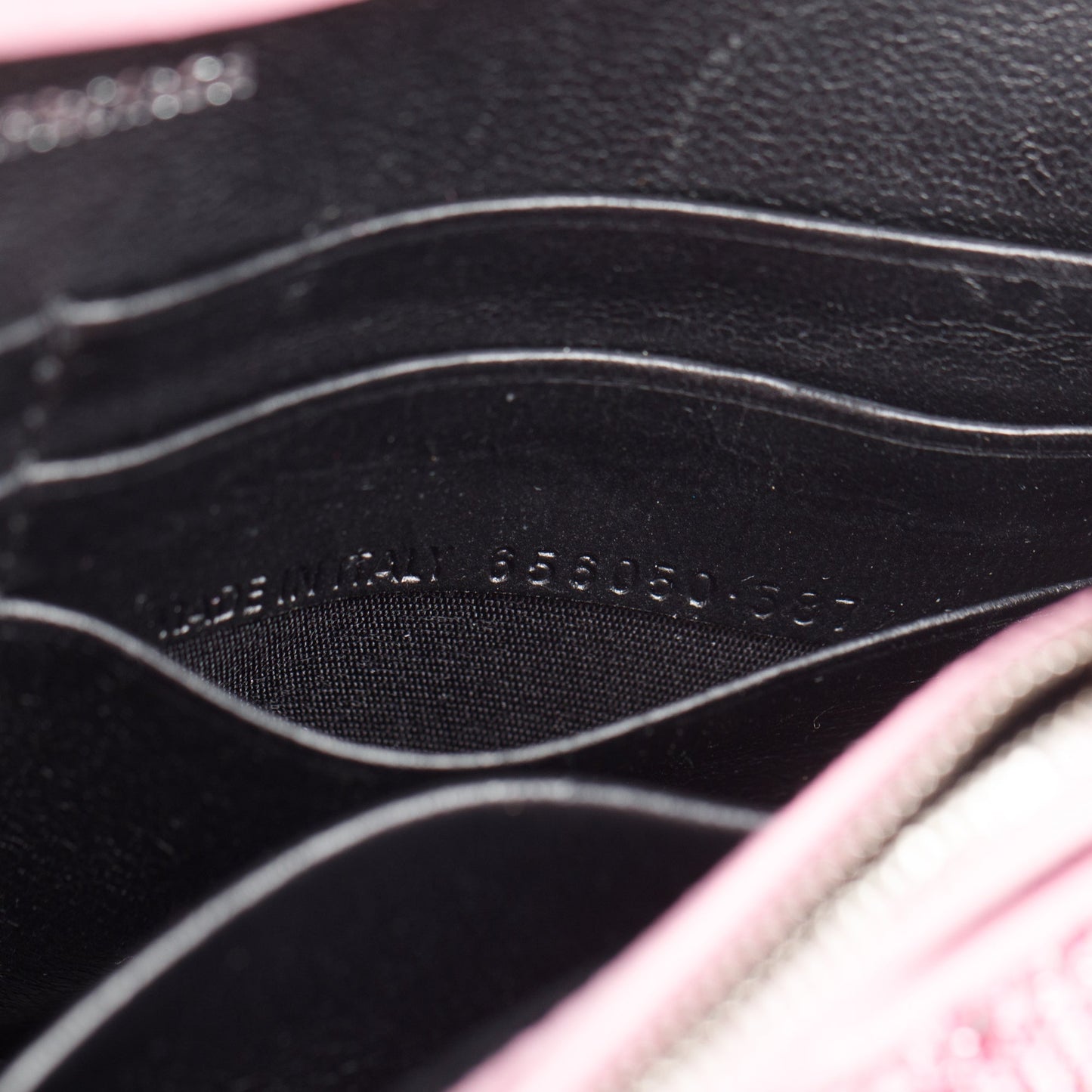 Balenciaga Pink Rhinestone Hourglass Wallet on Chain