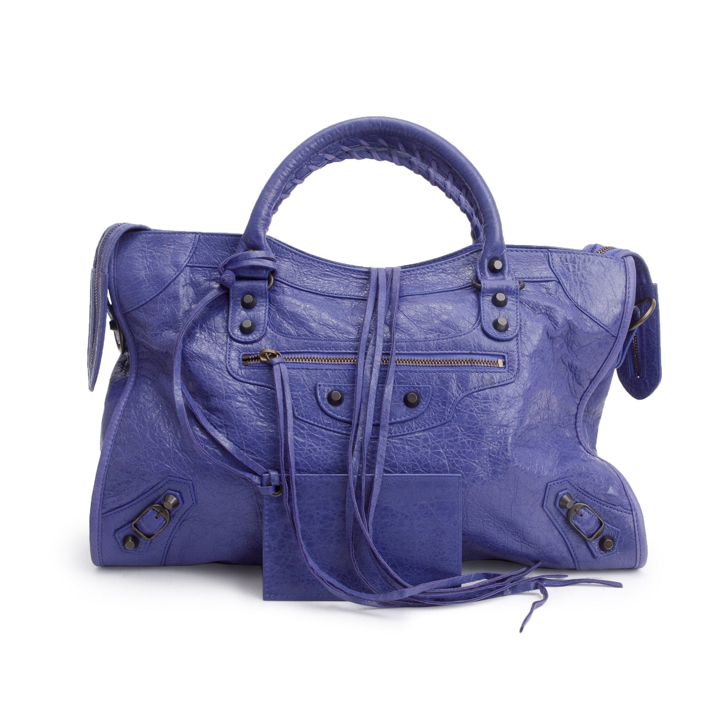 Balenciaga Purple Agneau Leather Le City Medium Bag