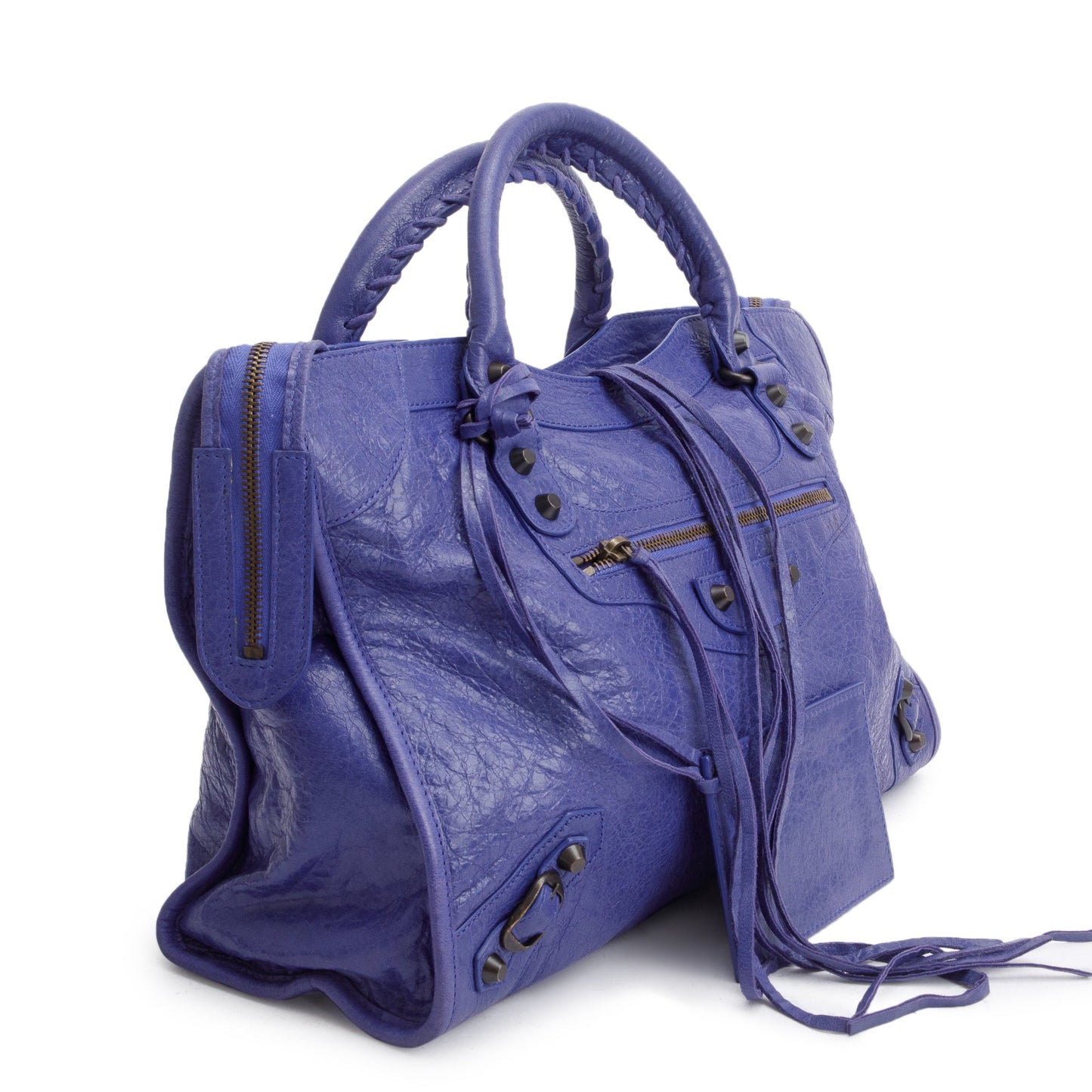 Balenciaga Purple Agneau Leather Le City Medium Bag