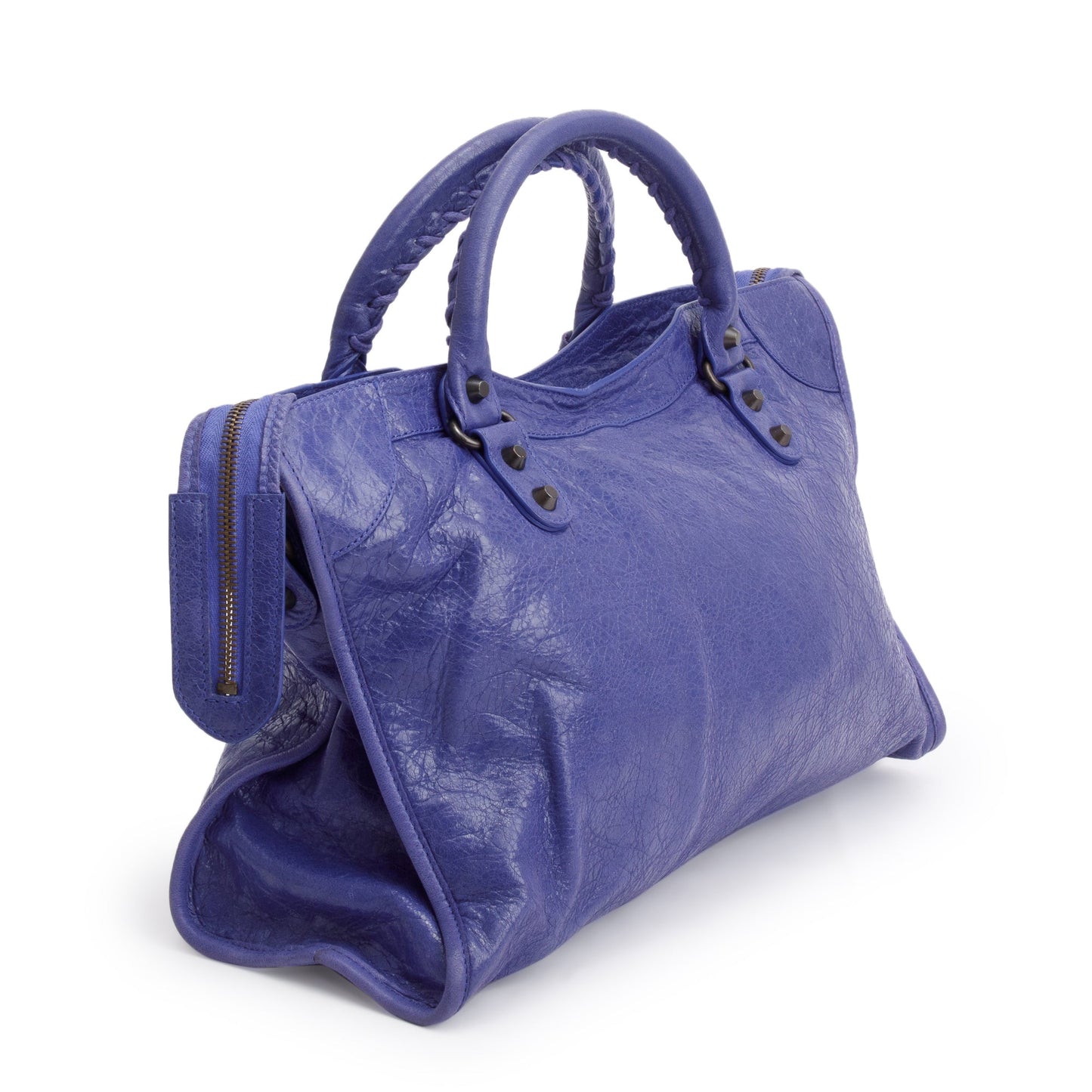 Balenciaga Purple Agneau Leather Le City Medium Bag