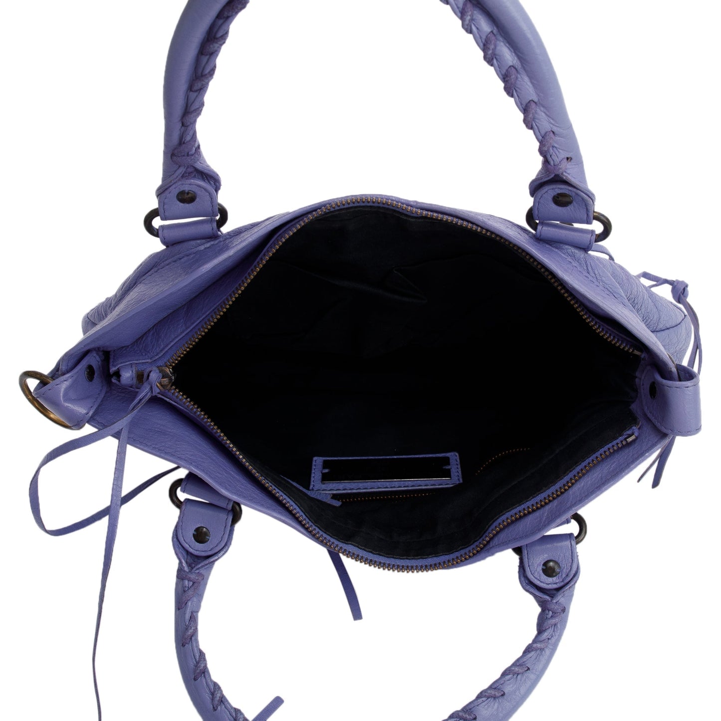 Balenciaga Purple Arena Leather Motocross Classic First Bag