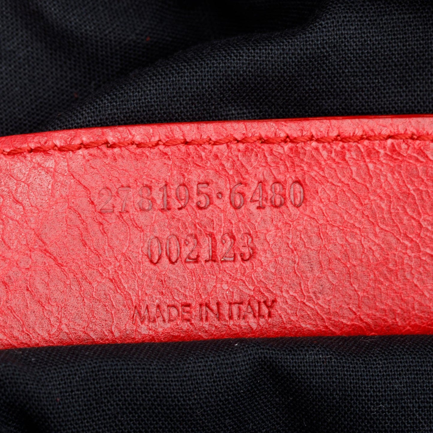 Balenciaga Red Agneau Leather Motocross Classic Kraft Bag