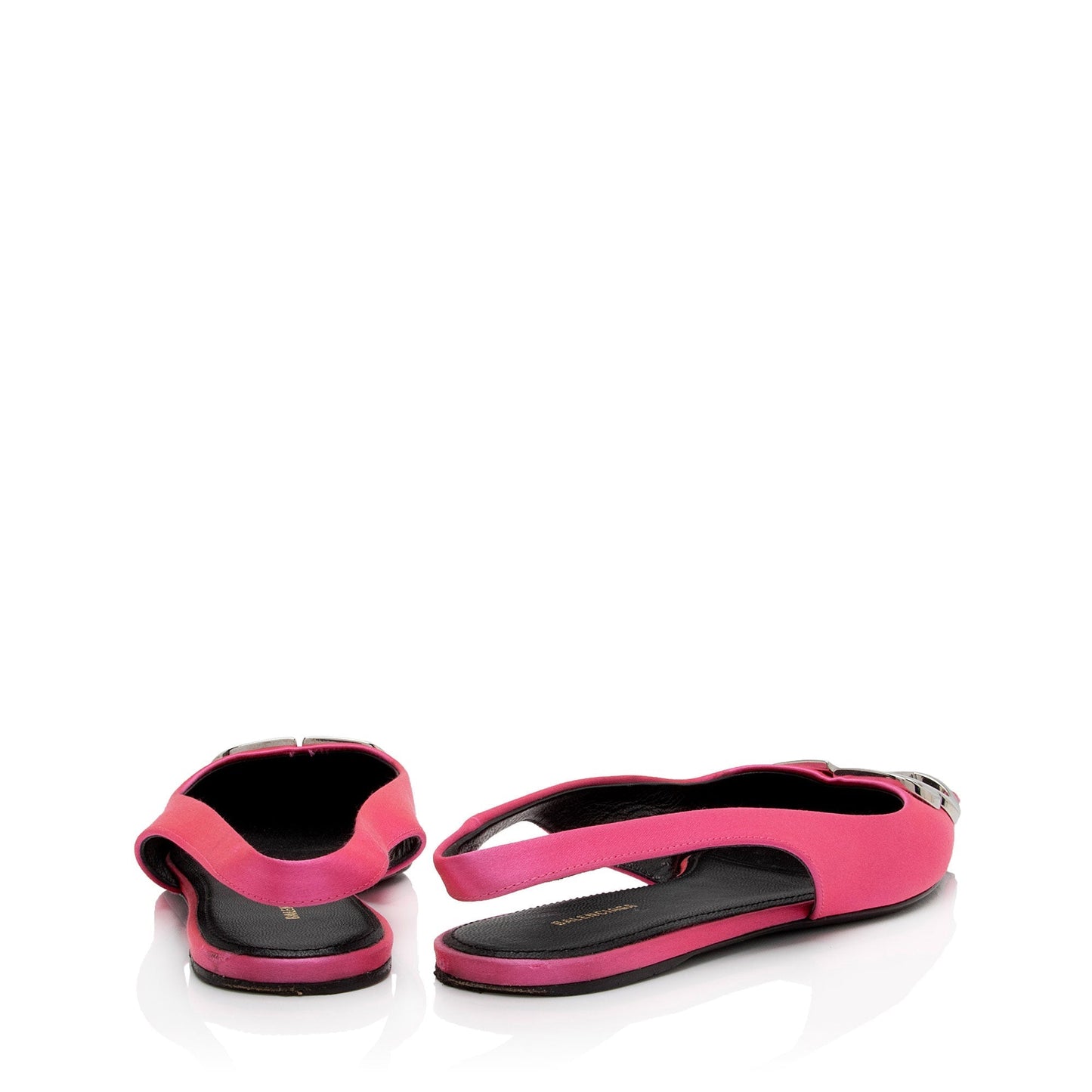 Luxury Balenciaga Trending 2025 Satin BB Knife Slingback Flats - Size 6 / 36 (SHF-pCDQ06)