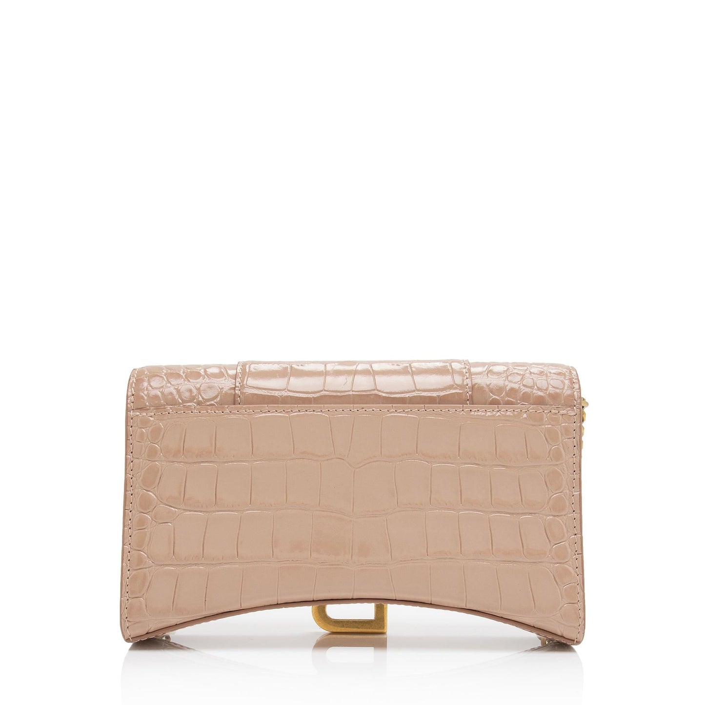 Luxury Balenciaga Trending 2025 Shiny Croc Embossed Calfskin Hourglass Chain Bag (SHF-ZdcMW4)