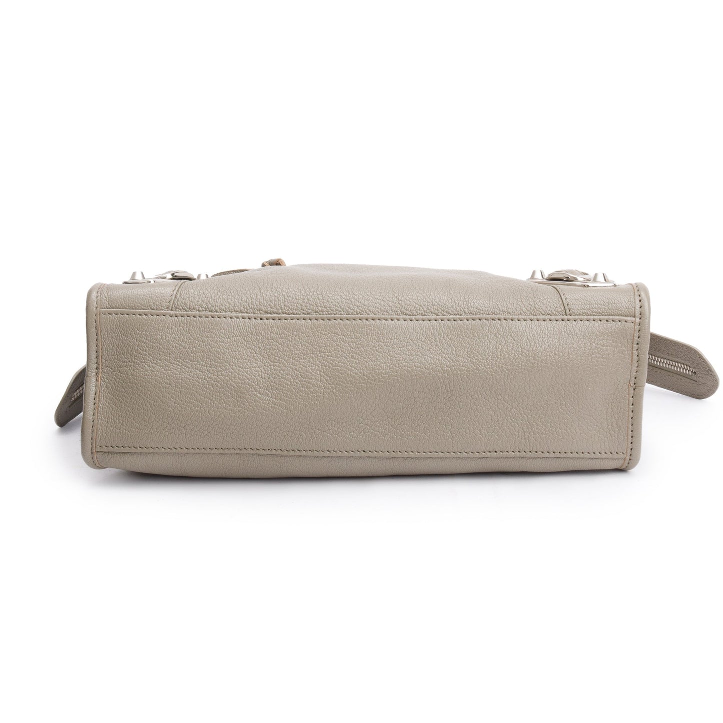 Balenciaga Taupe Chevre Leather Small Metallic Edge City Bag