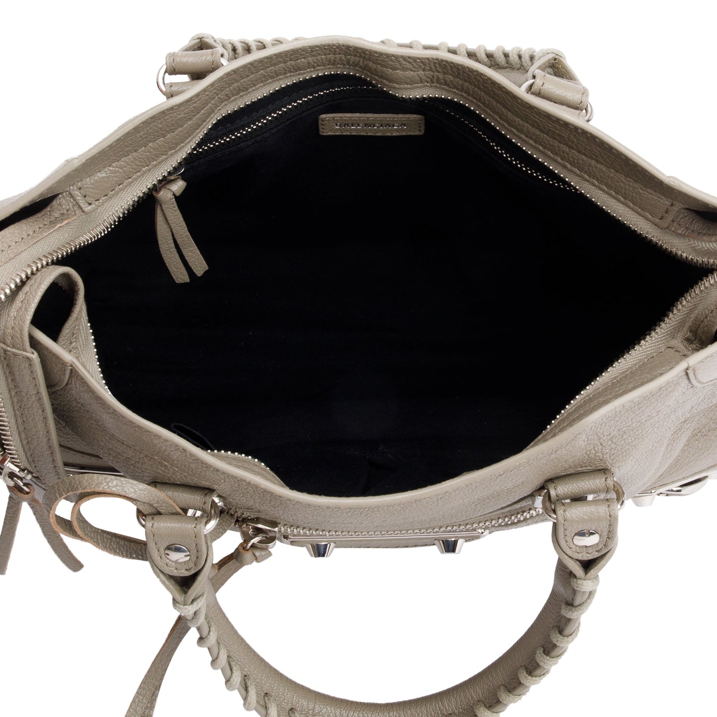 Balenciaga Taupe Chevre Leather Small Metallic Edge City Bag