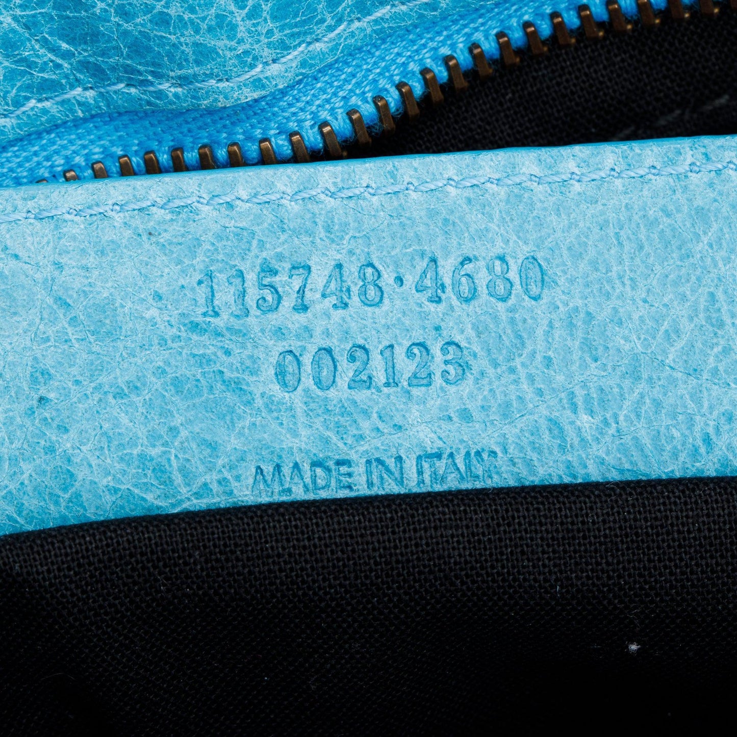 Balenciaga Teal Agneau Leather Motocross Classic City Bag