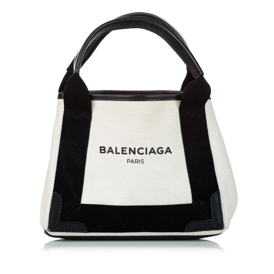 Luxury Balenciaga Trending 2025 XS Navy Cabas Canvas Satchel (SHG-30718)