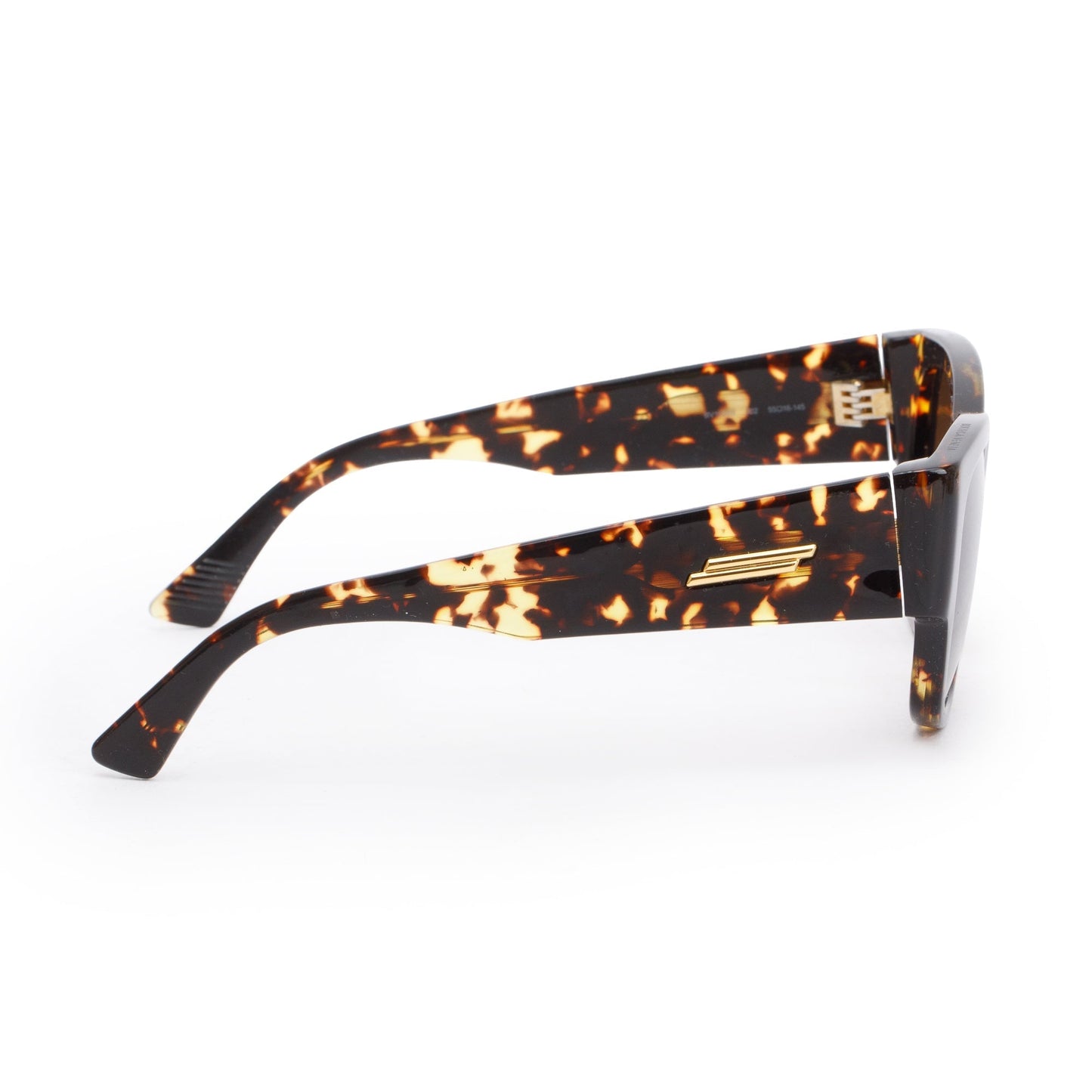 Bottega Veneta BV1026S Brown Camouflage Acetate Square Sunglasses