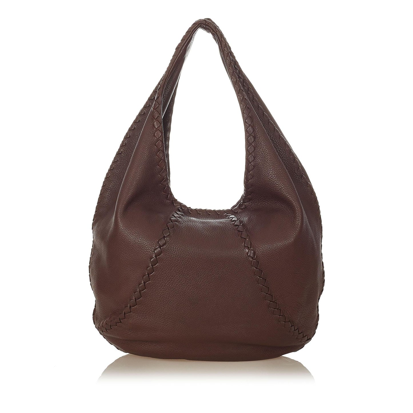 Luxury Bottega Veneta Baseball Leather Hobo Bag (SHG-22963)