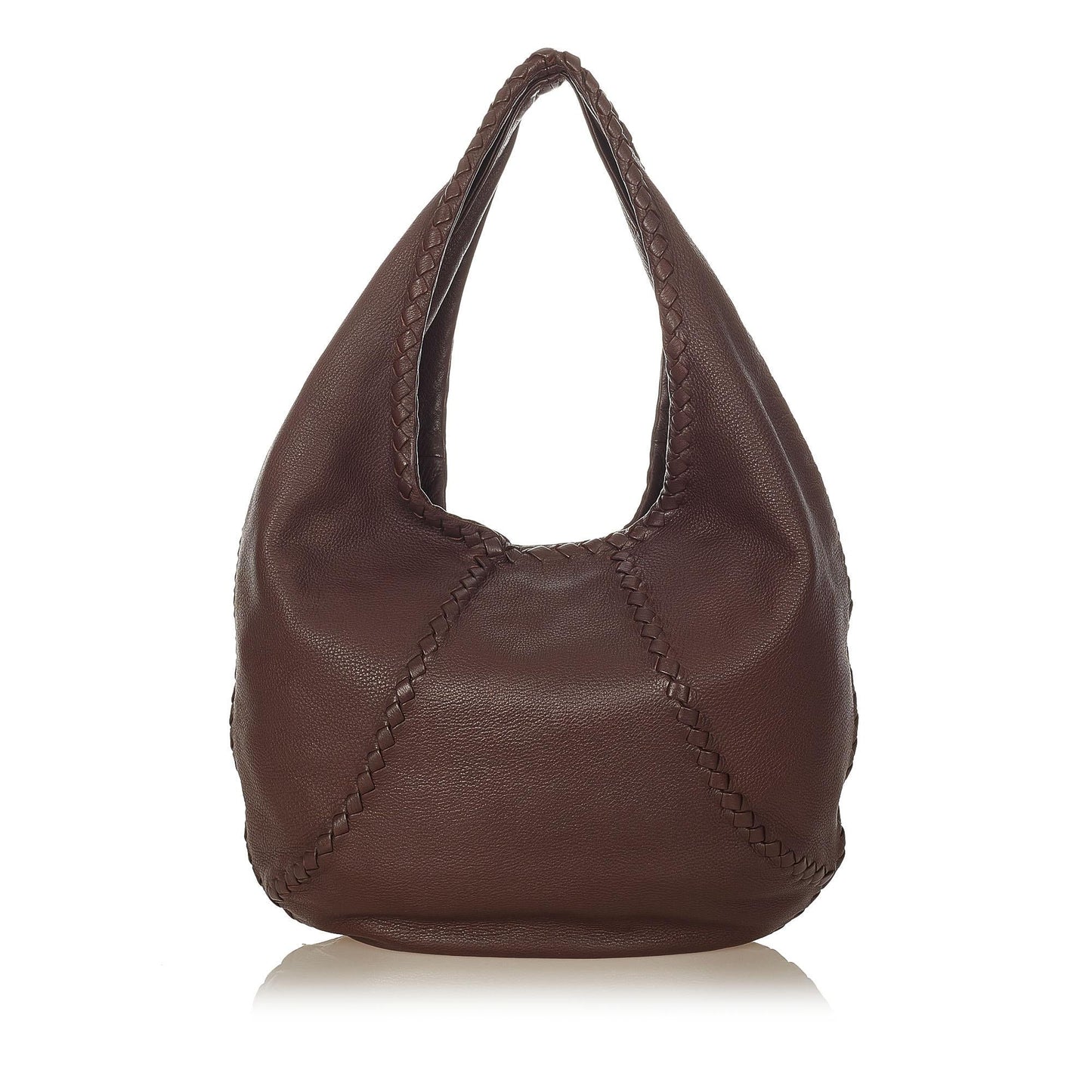Luxury Bottega Veneta Baseball Leather Hobo Bag (SHG-22963)