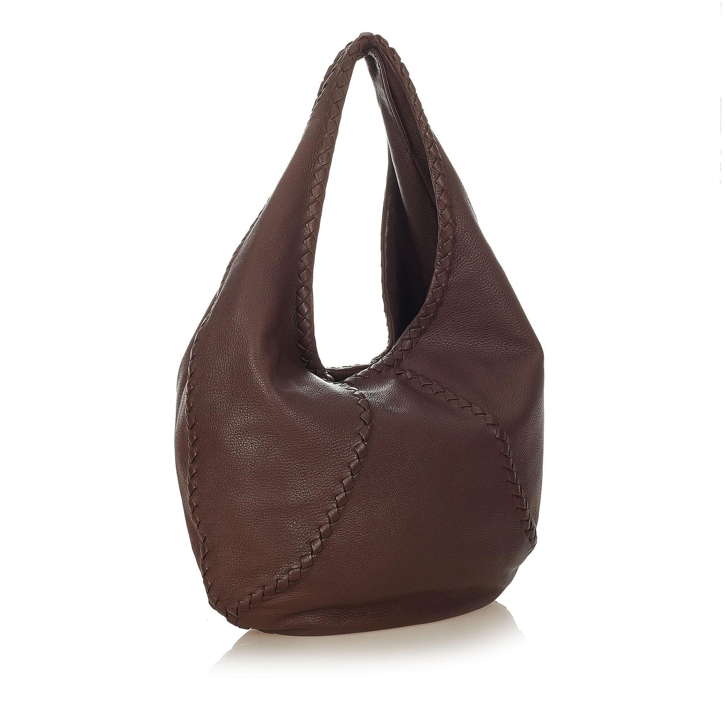 Luxury Bottega Veneta Baseball Leather Hobo Bag (SHG-22963)