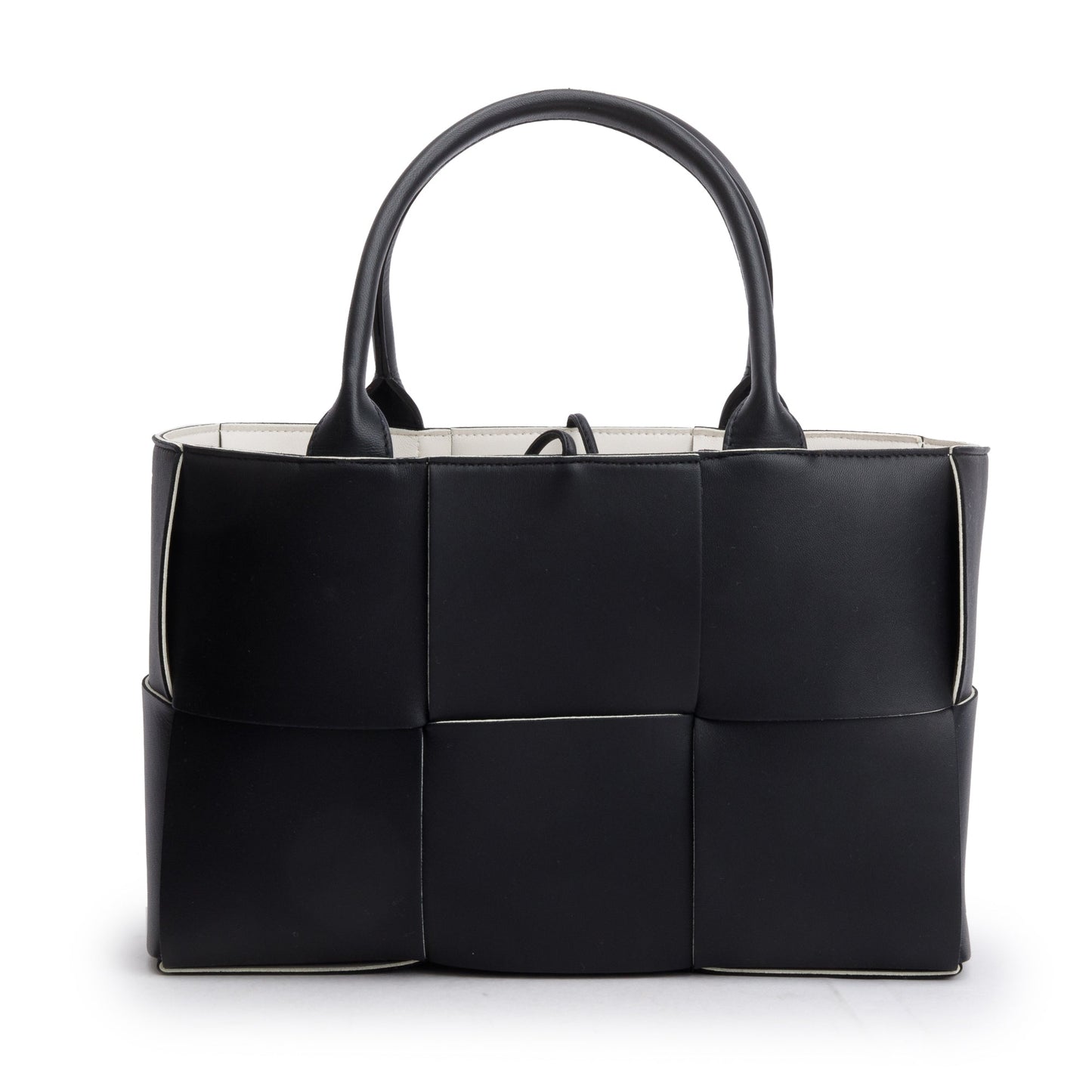 Bottega Veneta Black Maxi Intrecciato Leather Small Arco Tote