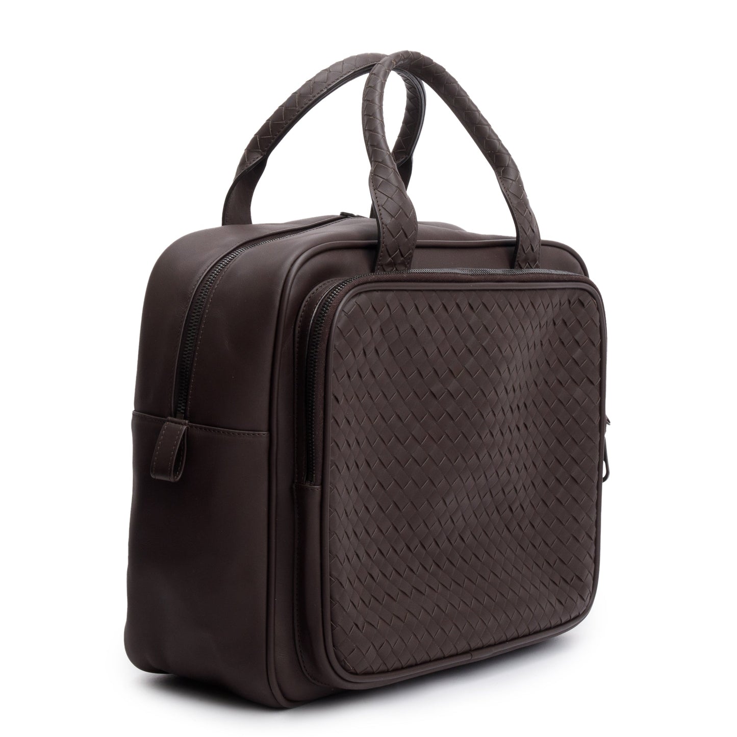 Bottega Veneta Brown intrecciato Leather Top Handle Briefcase