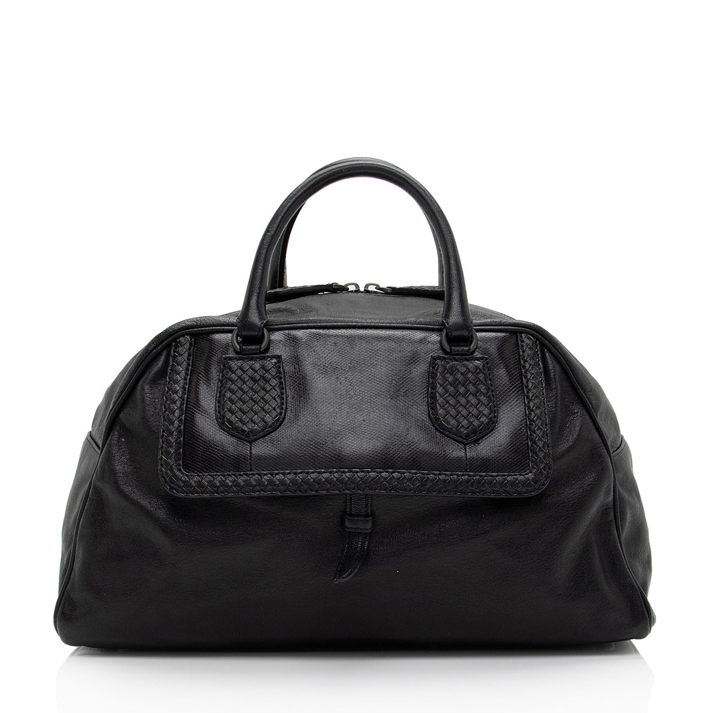 Luxury Bottega Veneta Calfskin Karung Intrecciato Weekender (SHF-t75dld)