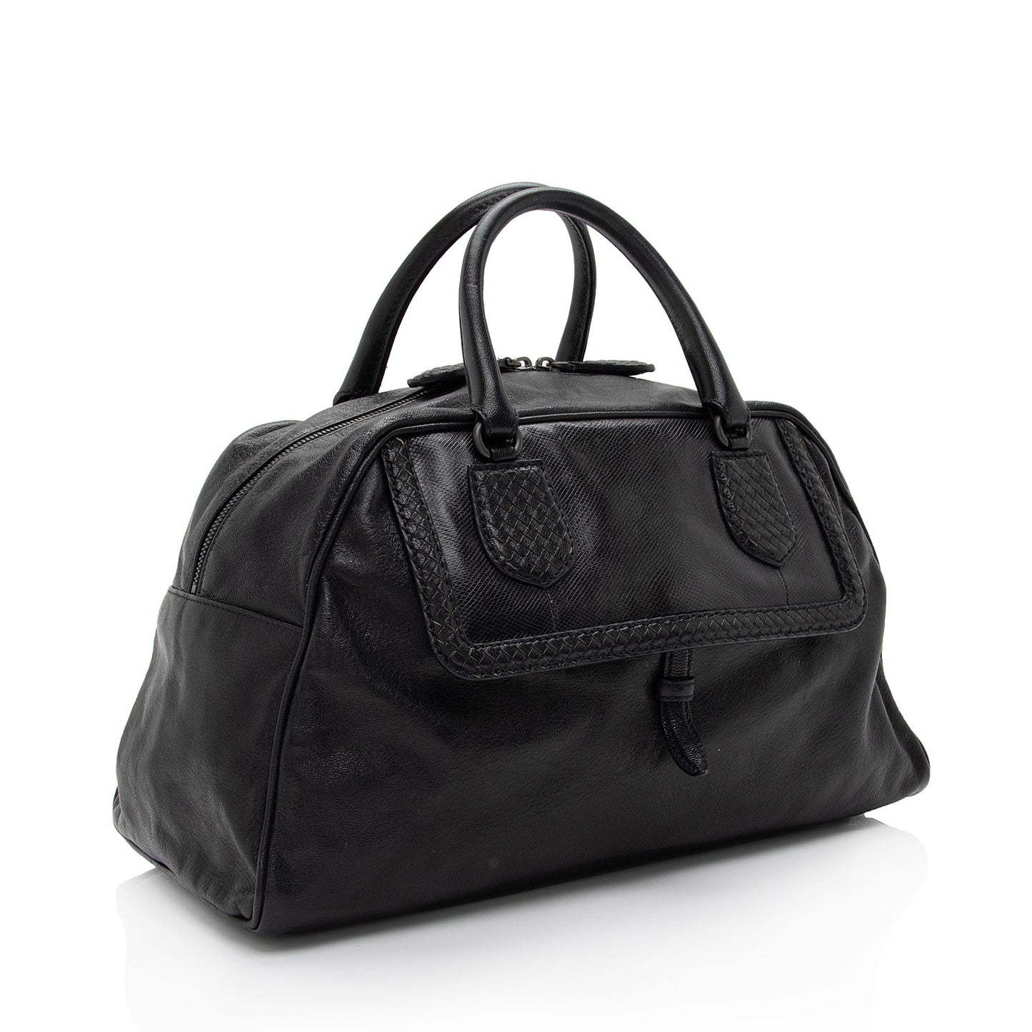 Luxury Bottega Veneta Calfskin Karung Intrecciato Weekender (SHF-t75dld)