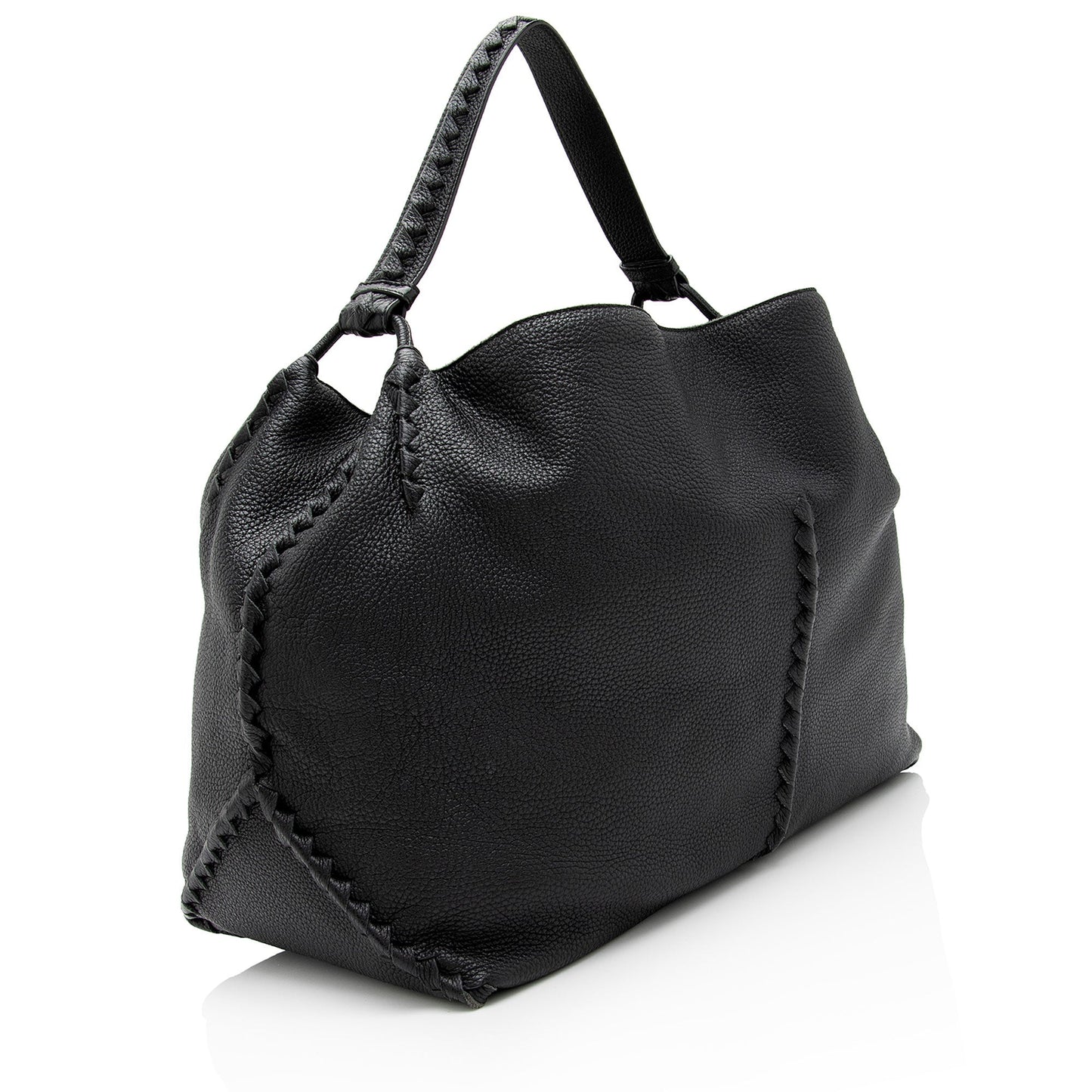 Luxury Bottega Veneta Cervo Leather Intrecciato Large Hobo (SHF-8mhiS8)