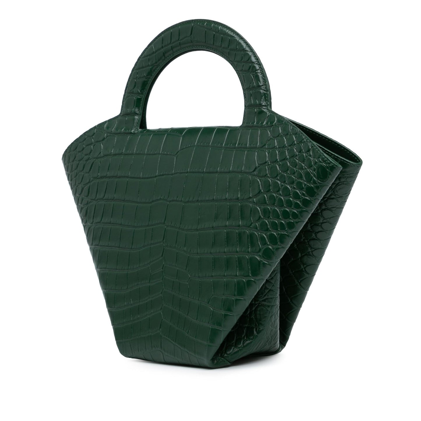 Luxury Bottega Veneta Crocodile Embossed Doll Top Handle Bag (SHG-NFmWTW)