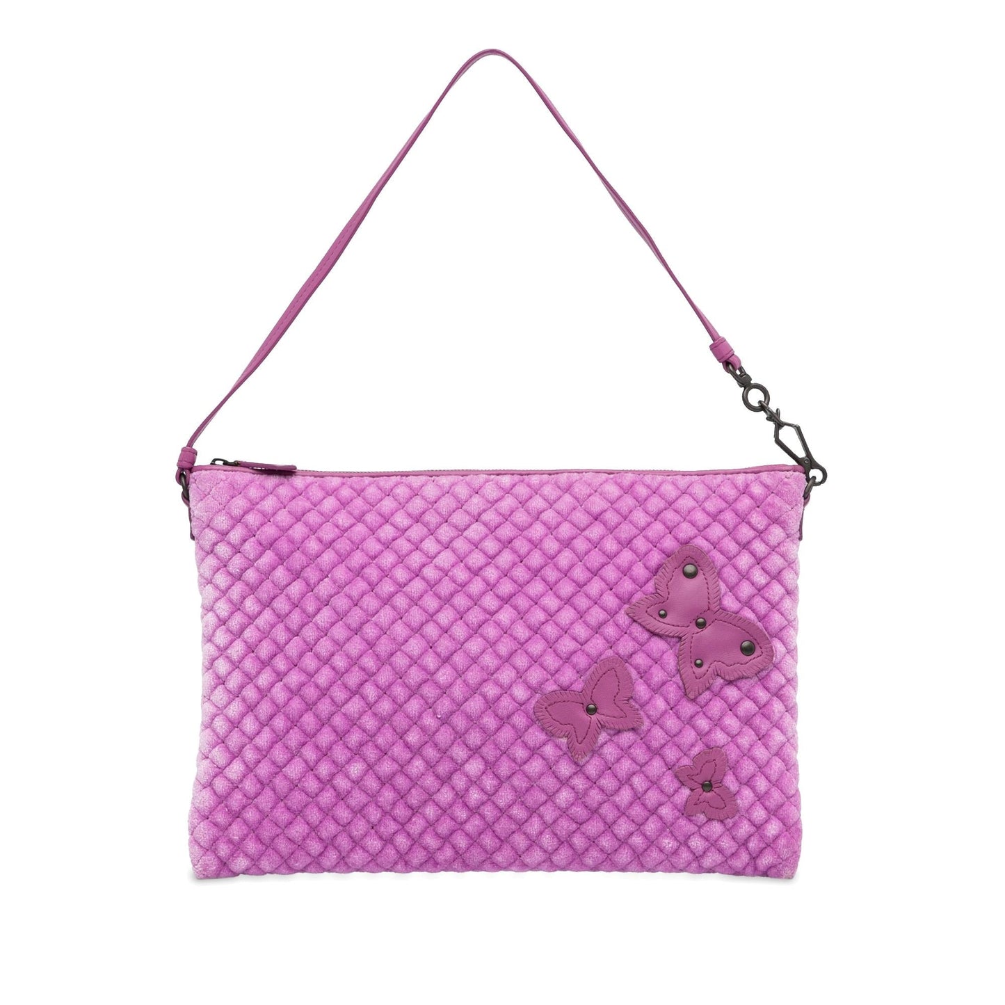 Luxury Bottega Veneta Intrecciato Butterfly Pochette Velvet Shoulder Bag (SHG-zQpmgw)