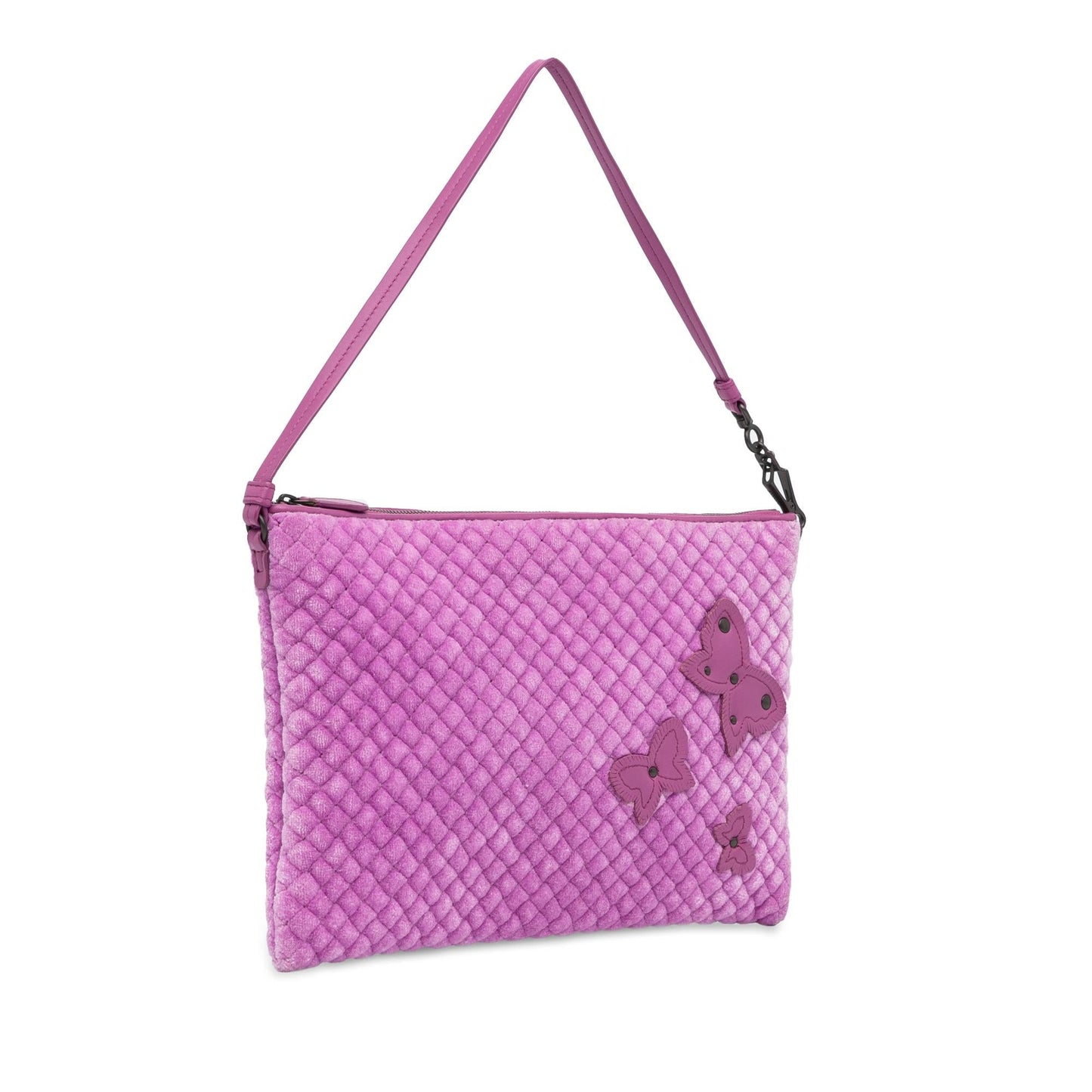 Luxury Bottega Veneta Intrecciato Butterfly Pochette Velvet Shoulder Bag (SHG-zQpmgw)
