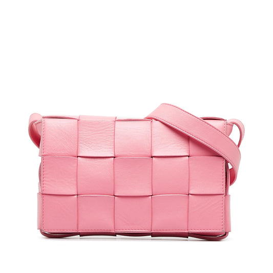Luxury Bottega Veneta Intrecciato Cassette Leather Crossbody Bag (SHG-bylInr)