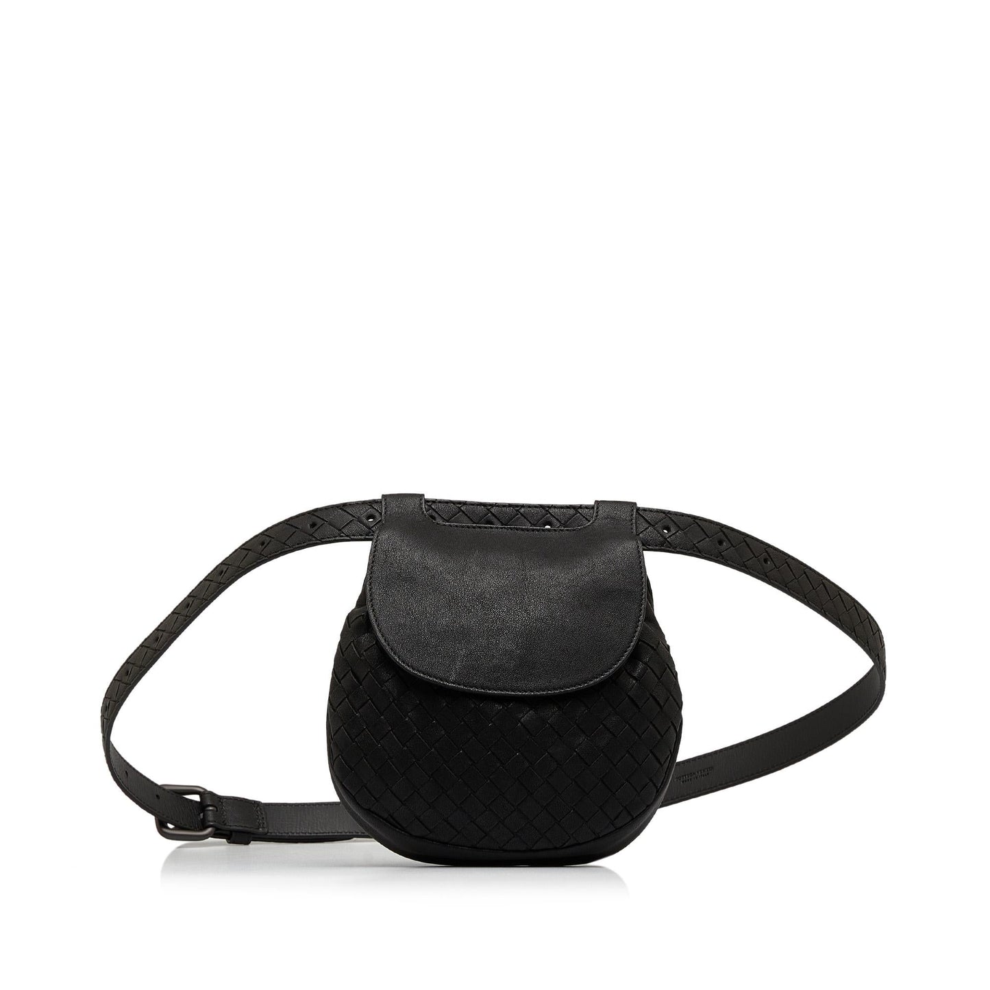 Luxury Bottega Veneta Intrecciato Flap Belt Bag (SHG-kTLVHx)