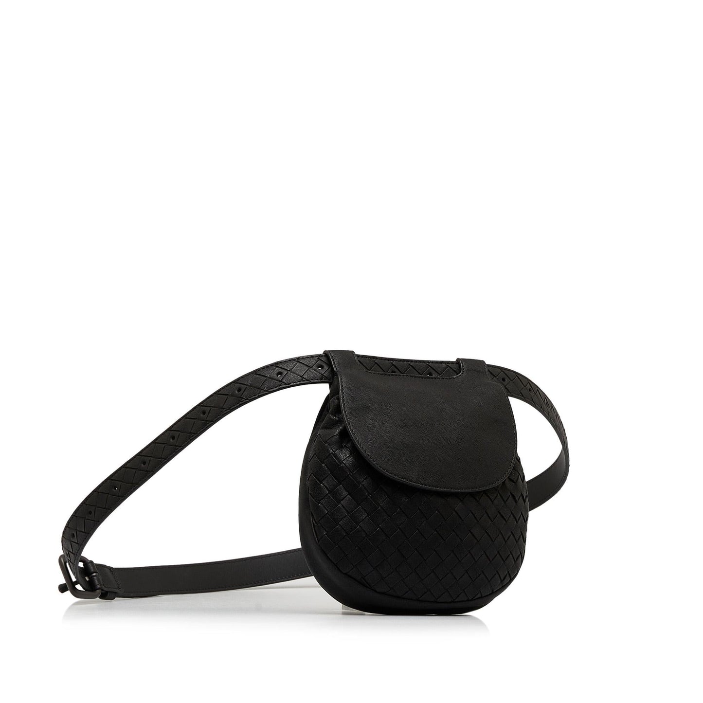 Luxury Bottega Veneta Intrecciato Flap Belt Bag (SHG-kTLVHx)