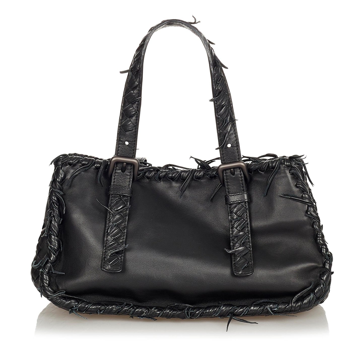 Luxury Bottega Veneta Intrecciato Fringe Leather Handbag (SHG-24403)