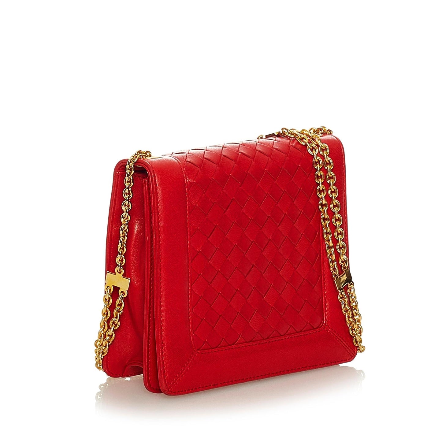 Luxury Bottega Veneta Intrecciato Leather Chain Crossbody Bag (SHG-27402)