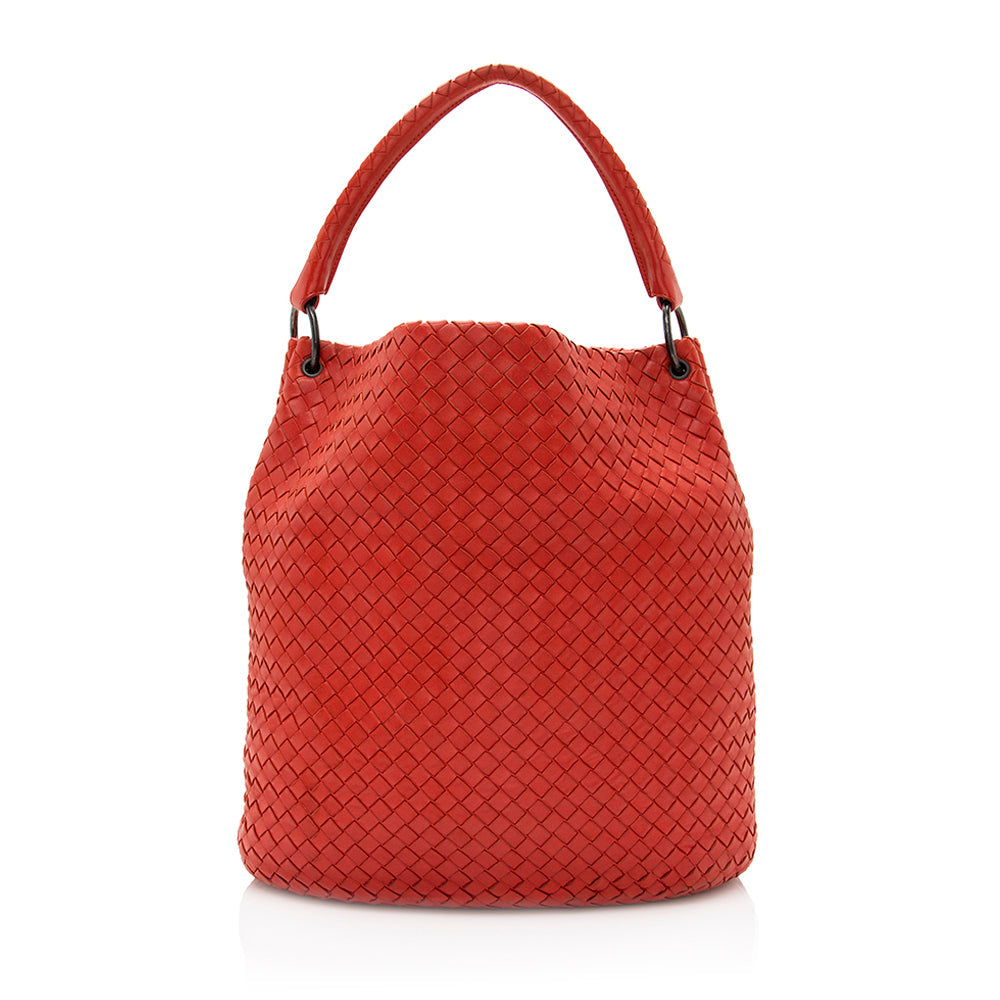 Luxury Bottega Veneta Intrecciato Nappa Bucket Bag - FINAL SALE (SHF-20109)