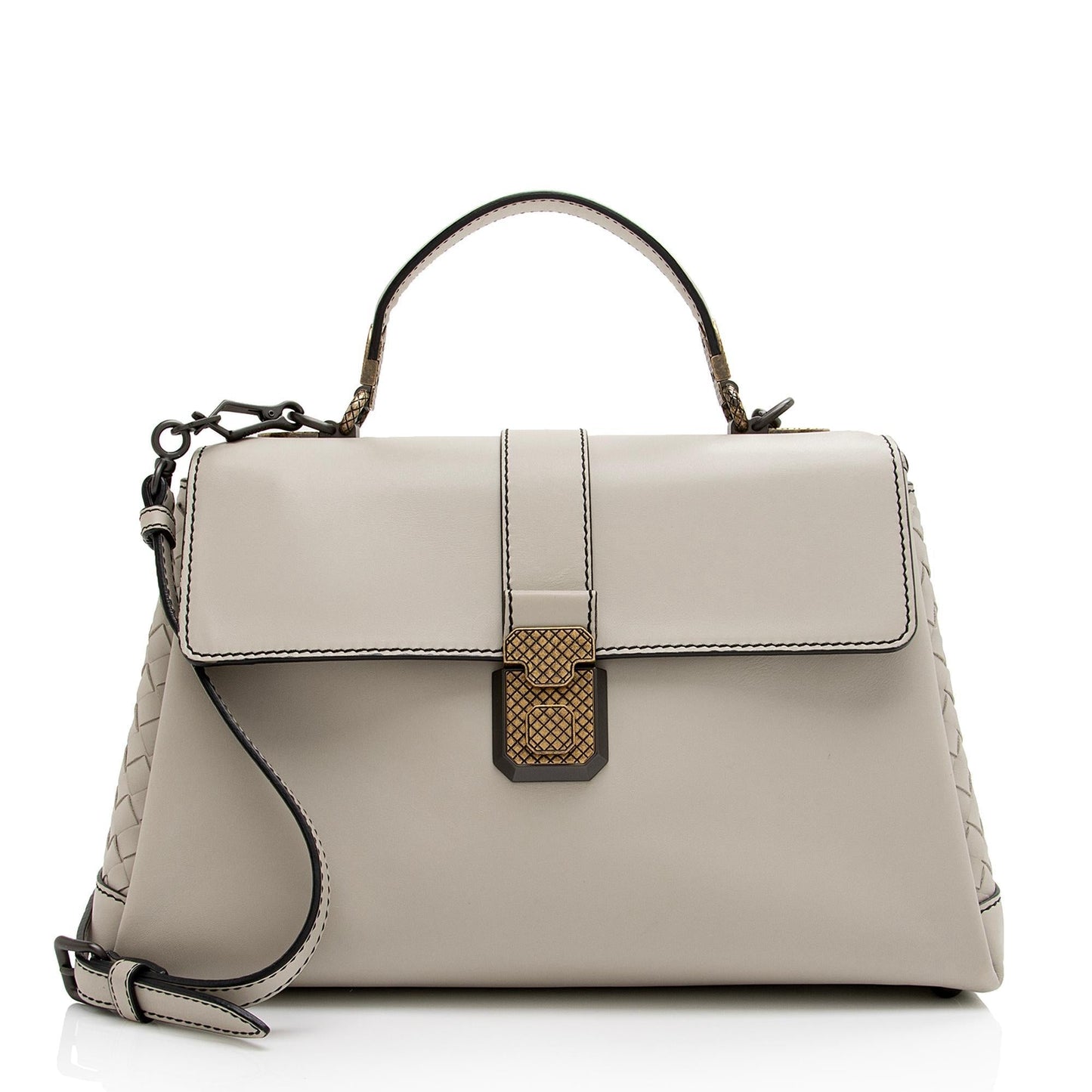 Luxury Bottega Veneta Intrecciato Nappa Leather Piazza Medium Top Handle Bag (SHF-a9Rtki)