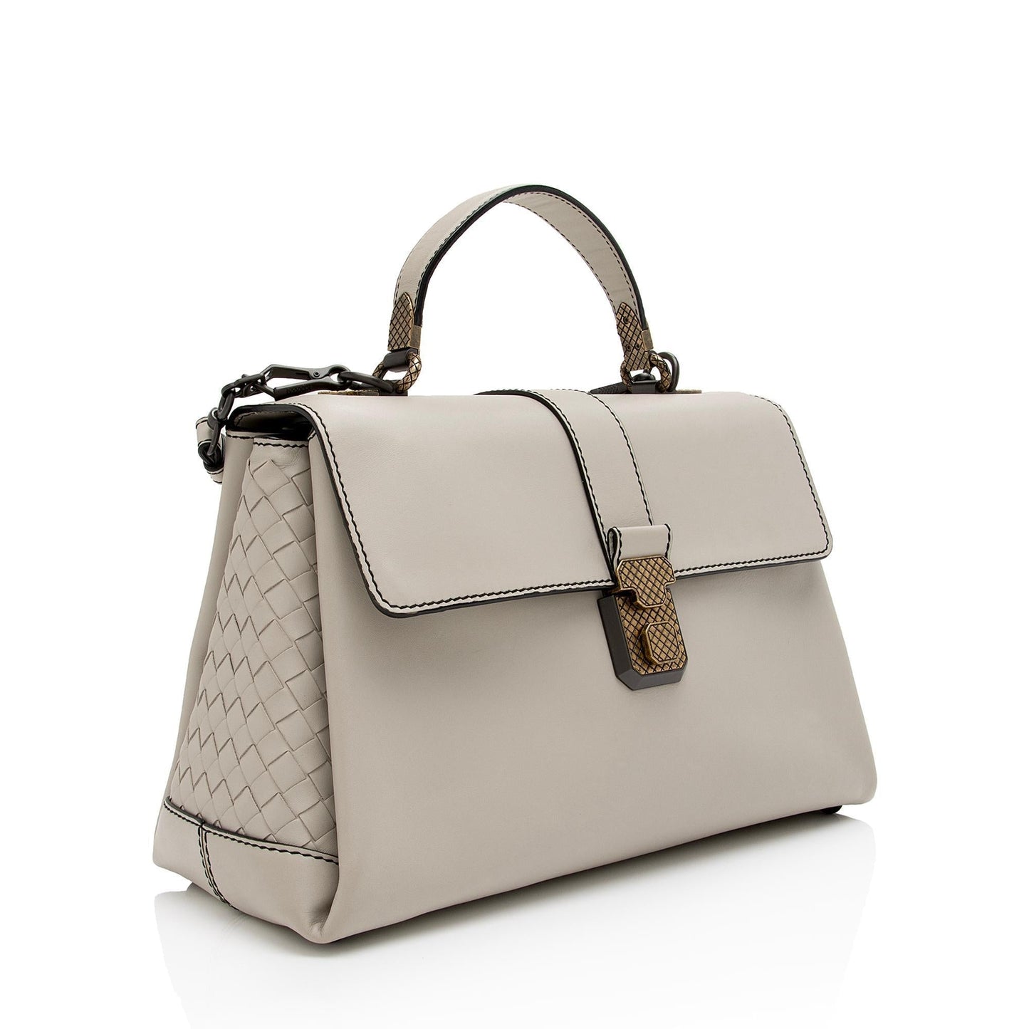 Luxury Bottega Veneta Intrecciato Nappa Leather Piazza Medium Top Handle Bag (SHF-a9Rtki)