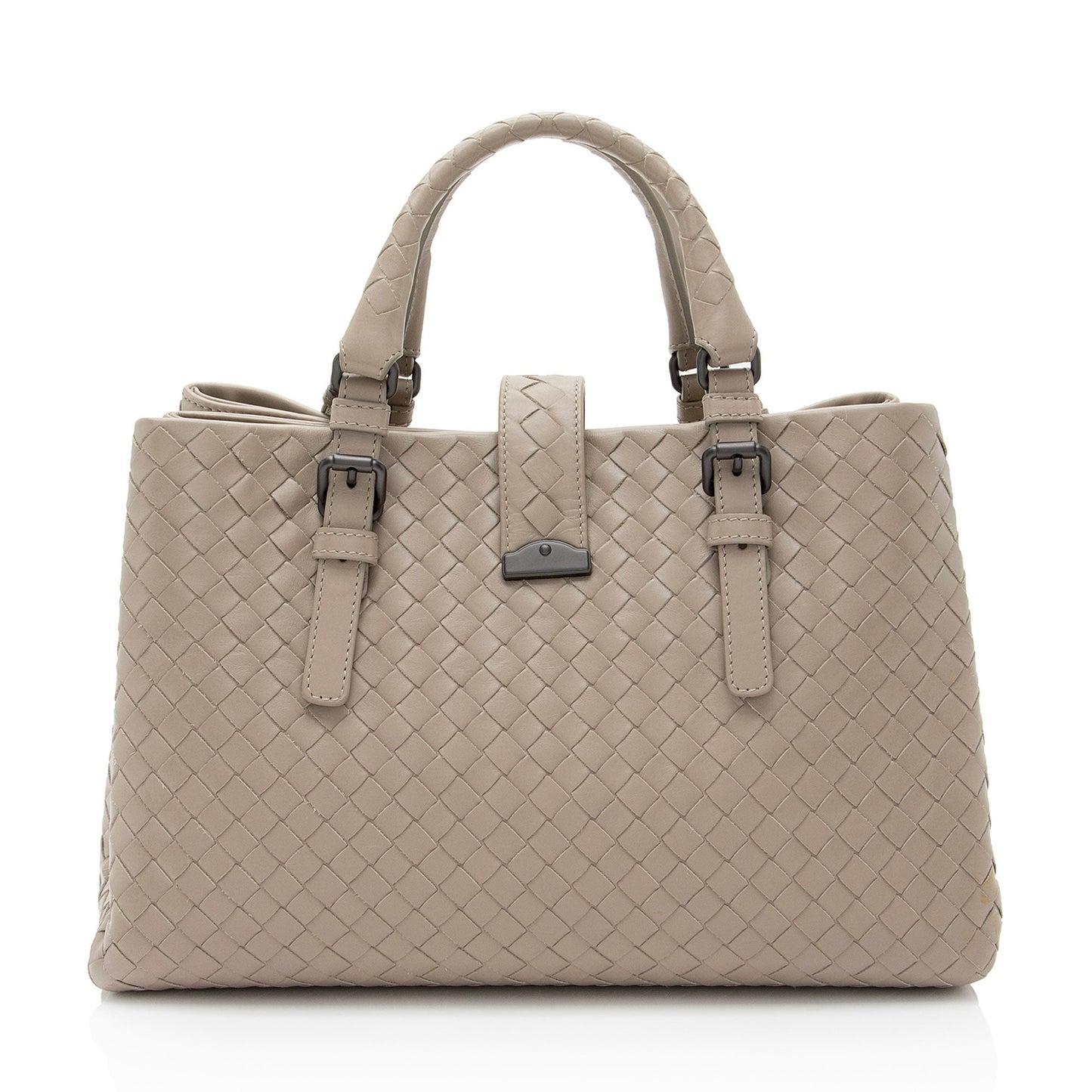 Luxury Bottega Veneta Intrecciato Nappa Roma Small Satchel (SHF-D3tcZO)