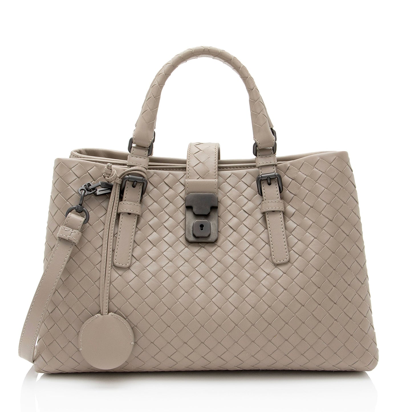 Luxury Bottega Veneta Intrecciato Nappa Roma Small Satchel (SHF-D3tcZO)