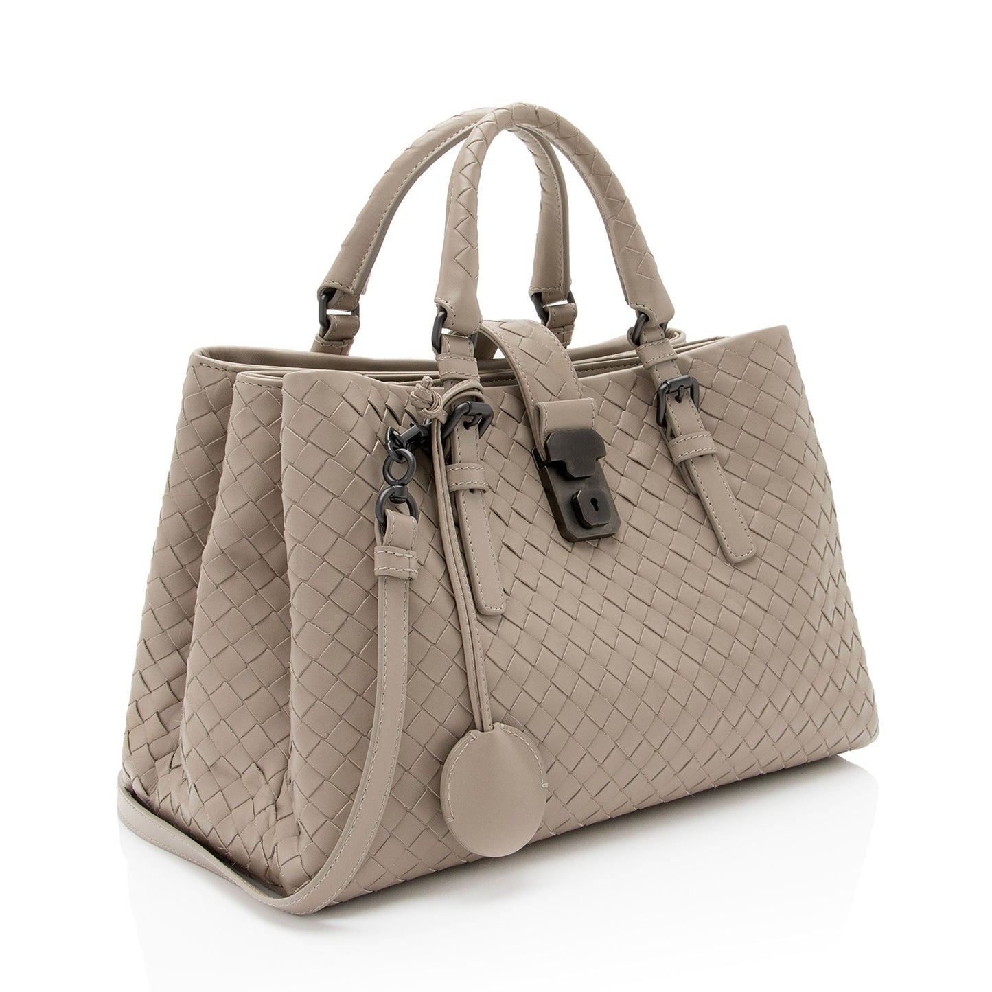 Luxury Bottega Veneta Intrecciato Nappa Roma Small Satchel (SHF-D3tcZO)