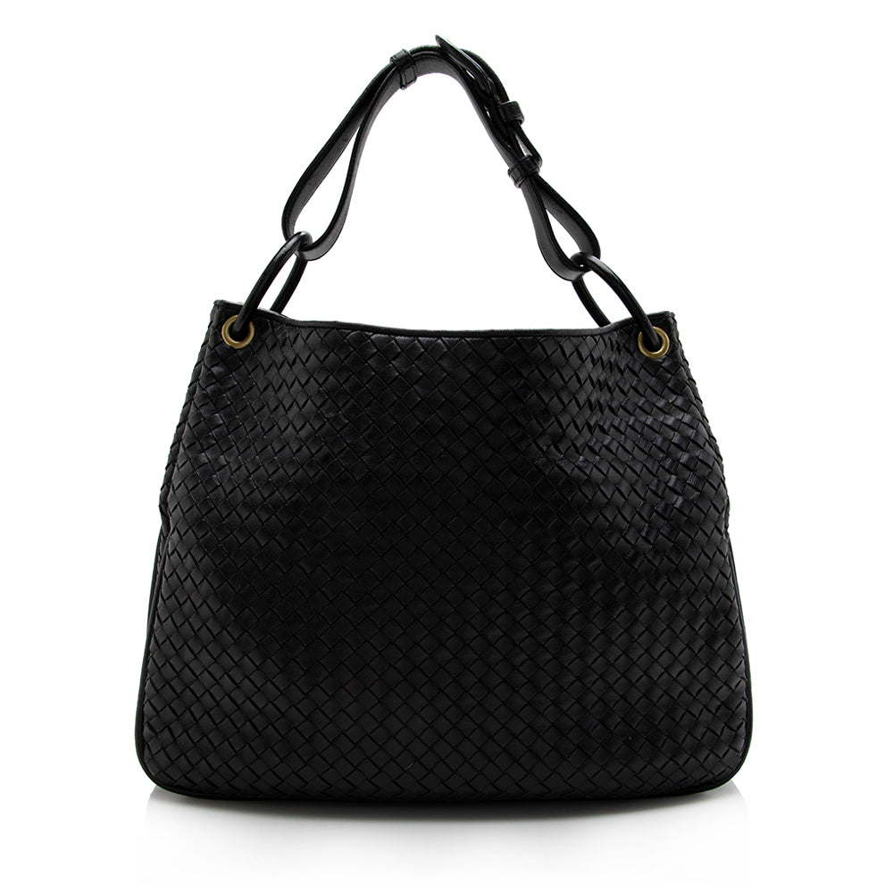 Luxury Bottega Veneta Intrecciato Nappa Sloane Hobo  - FINAL SALE (SHF-17071)