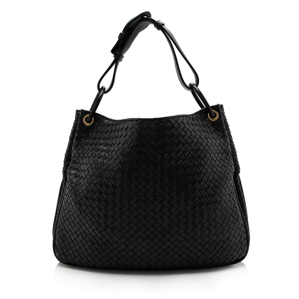 Luxury Bottega Veneta Intrecciato Nappa Sloane Hobo  - FINAL SALE (SHF-17071)