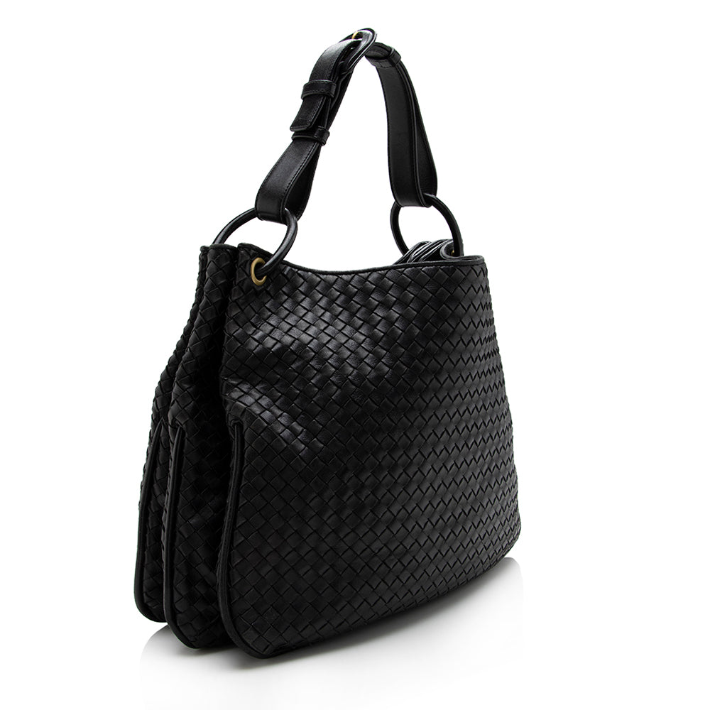 Luxury Bottega Veneta Intrecciato Nappa Sloane Hobo  - FINAL SALE (SHF-17071)