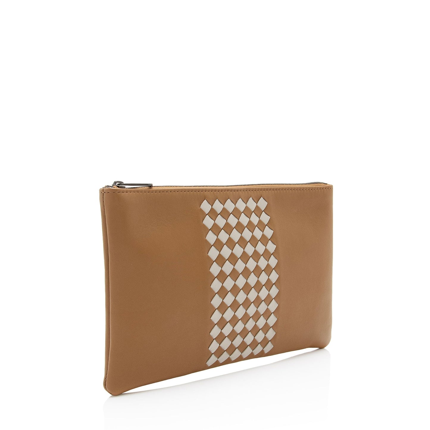 Luxury Bottega Veneta Intrecciato Nappa Zip Pouch (SHF-wyJGCB)