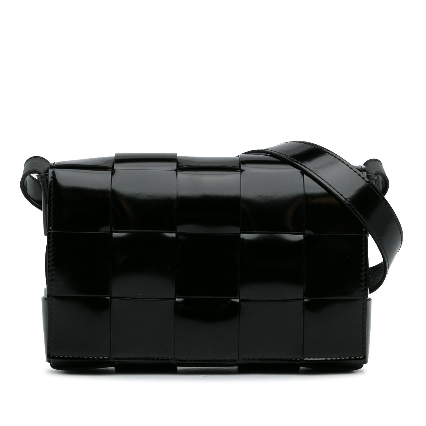 Luxury Bottega Veneta Intrecciato Patent Cassette (SHG-w1334a)