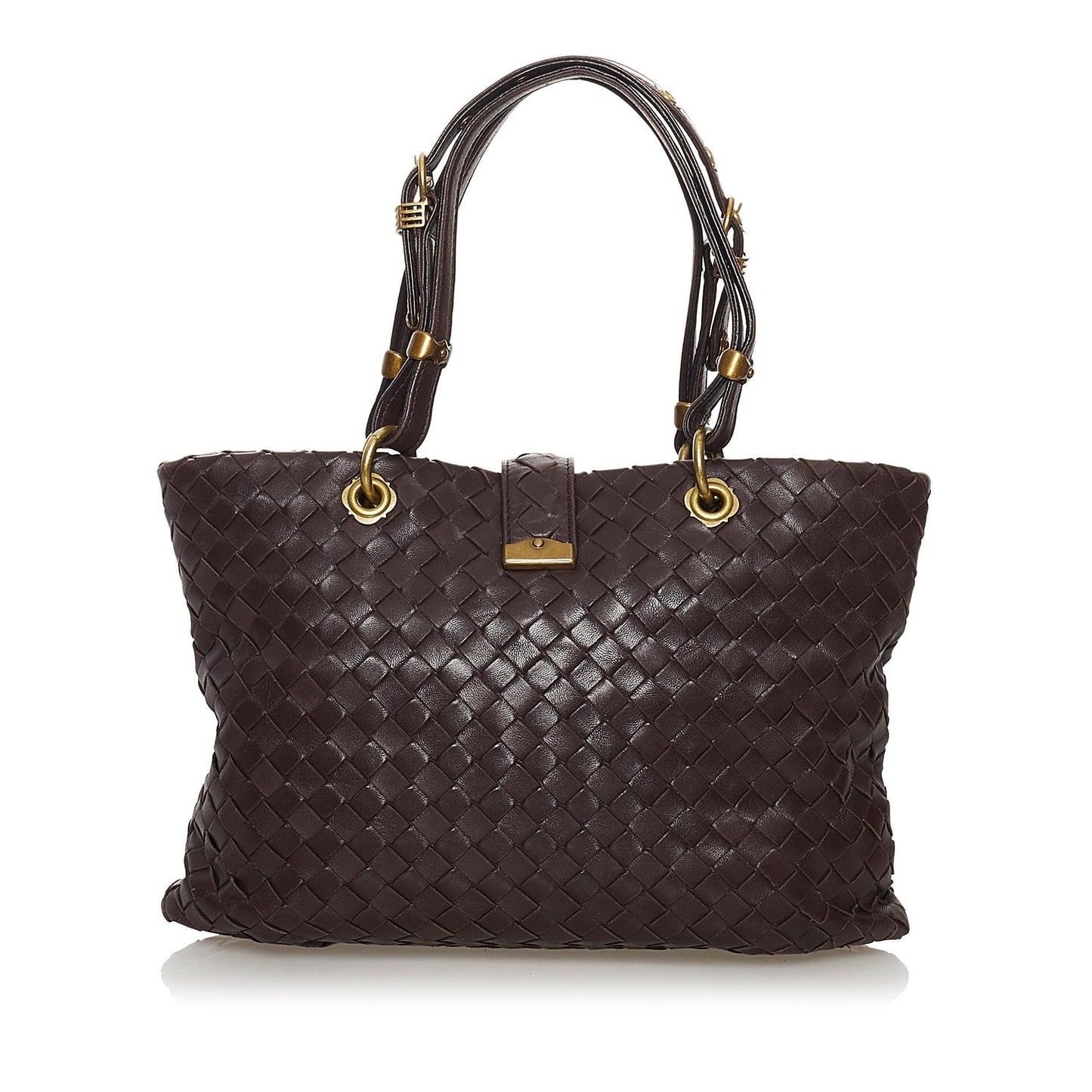 Luxury Bottega Veneta Intrecciato Roma Leather Handbag (SHG-32394)