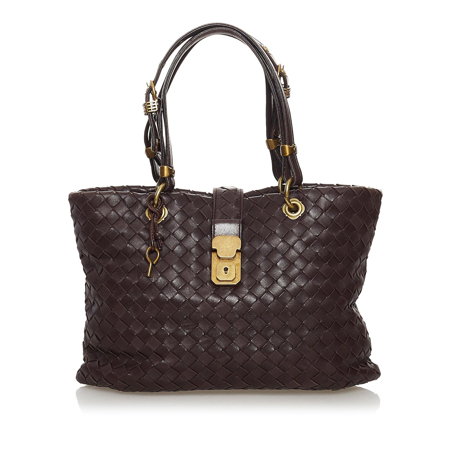 Luxury Bottega Veneta Intrecciato Roma Leather Handbag (SHG-32394)