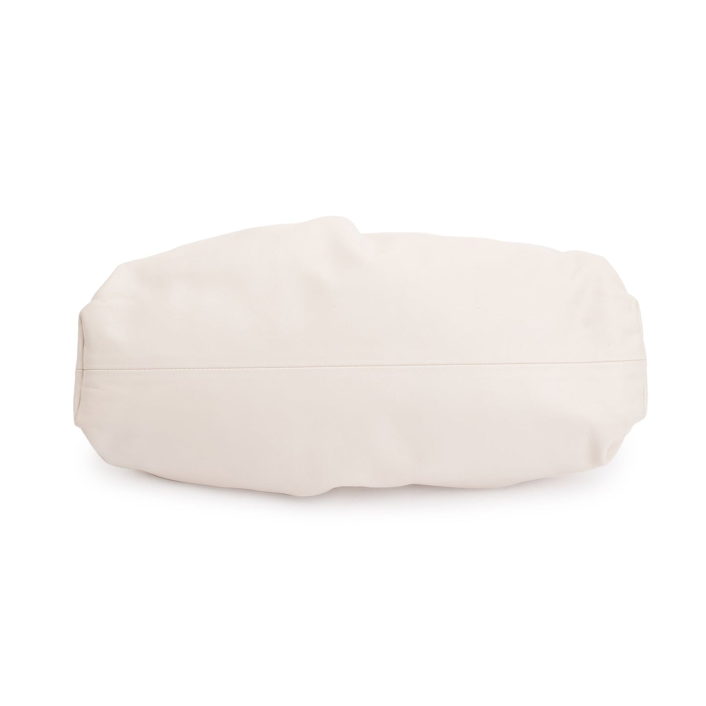 Bottega Veneta White Calfskin Leather The Classic Large Pouch