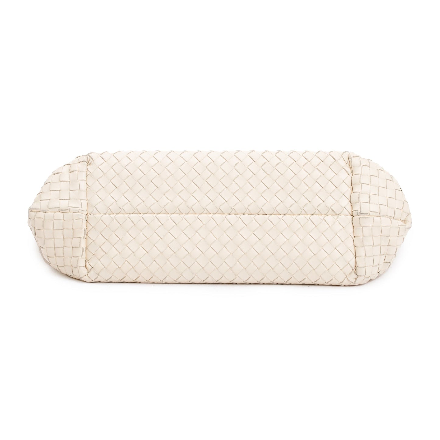 Bottega Veneta White Intrecciato Nappa Leather Large Capi Tote